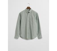 GANT - Regular Fit Classic Oxford-Hemd mit Streifen forest green - Gr. - L
