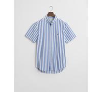 GANT - Regular Fit Classic Popeline Kurzarmhemd mit Streifen perfect blue - Gr. - M