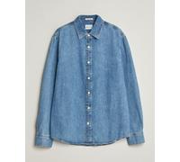 GANT Regular Fit Denim Shirt Semi Light Blue Worn In Blau L