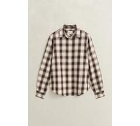GANT - Regular Fit Flanellbluse deep brown - Gr. - 38