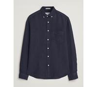 GANT Regular Fit Garment Dyed Linen Shirt Evening Blue Blau XL