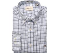 GANT Herrenhemd REG Classic Poplin Micro Check - Regular Fit - Blau - Gr. M