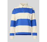 Gant Regular Fit Langarm-Poloshirt mit verdeckter Knopfleiste in Royal, Größe XL