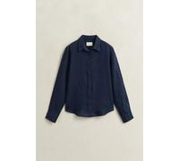 GANT Damen Regular Fit Leinen Bluse (42) EVENING Blau