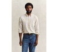 GANT Regular Fit Leinenhemd beige, Gestreift