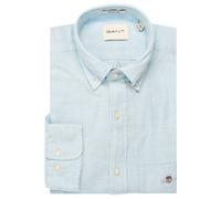 GANT Regular Fit Leinenhemd Fresh Blue, Einfarbig