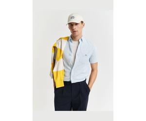 GANT Regular Fit Leinenhemd Fresh Blue, Gestreift