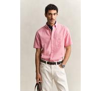 GANT Regular Fit Leinenhemd Rose Pink, Einfarbig