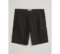 GANT Regular Fit Linen Cargo Shorts Ebony Black Schwarz W36