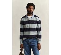 GANT Regular Fit Longsleeve Poloshirt Ceramic Grey, Gestreift