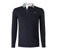 GANT Regular Fit Longsleeve Poloshirt Evening Blue, Einfarbig