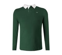 GANT Regular Fit Longsleeve Poloshirt Forest Green, Einfarbig