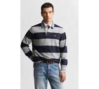 GANT Regular Fit Longsleeve Poloshirt grau, Gestreift