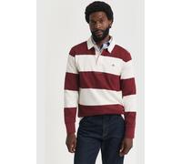 GANT Regular Fit Longsleeve Poloshirt Plumped Red, Gestreift