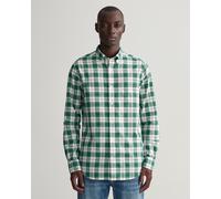 GANT - Regular Fit Oxford-Hemd mit Karomuster mid green - Gr. - M