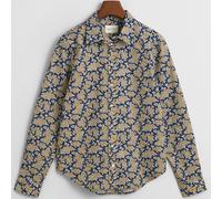 GANT Regular Fit Paisley Bluse für Damen - 38 - Persian Blue (423)