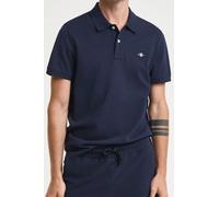 GANT Herren REG Shield SS Pique Polo Polohemd, Evening Blue, XS