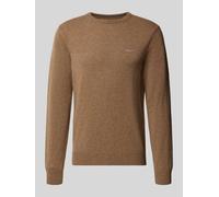 GANT Herren Rundhalspullover SUPERFINE LAMBSWOOL C-NECK Hellbraun Melange XL