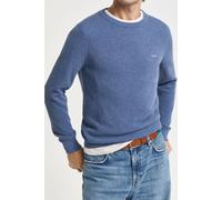 Gant Herren Cotton Pique C-Neck Pullover, Denim Blue Mel, M EU