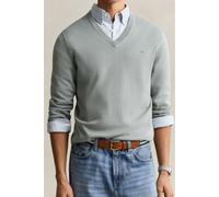 GANT - Klassischer V-Neck Pullover aus Baumwolle ceramic grey - Gr. - 4XL