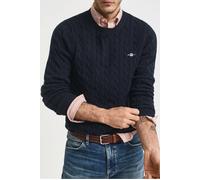 GANT Regular Fit Pullover Evening Blue, Zopfmuster