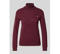 Gant Regular Fit Rollkragenpullover aus Woll-Mix Modell 'Extrafine' in Bordeaux, Größe S