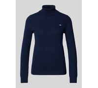 Gant Regular Fit Rollkragenpullover aus Woll-Mix Modell 'Extrafine' in Marine, Größe S