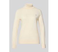 Gant Regular Fit Rollkragenpullover aus Woll-Mix Modell 'Extrafine' in Offwhite, Größe S