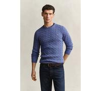 Gant Cotton Cable Crew Neck Blue Horizon Blau XL