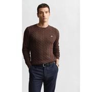 GANT Regular Fit Strickpullover Rundhalsbraun, Einfarbig