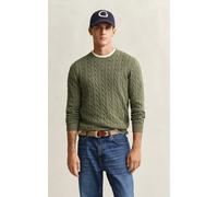 GANT Regular Fit Strickpullover Rundhalsgrün, Einfarbig