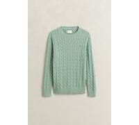 GANT Strickpullover Regular Fit Rundhals, einfarbig, Grün, Größe M