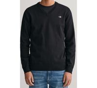 GANT Regular Fit Strickpullover V-Ausschnittschwarz, Einfarbig
