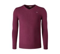 GANT Regular Fit Strickpullover V-AusschnittWine Red, Einfarbig