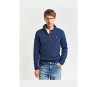 GANT Regular Fit Strickpullover ZipDark Jeansblue Melan, Einfarbig