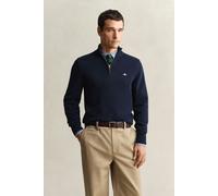 GANT Herren Casual Cotton Halfzip Pullover, Evening Blue, Standard