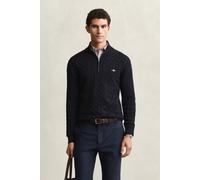 Gant Herren Cotton Cable Half Zip Pullover, Evening Blue, XL EU
