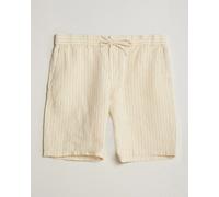 GANT Regular Fit Striped Linen Drawstring Shorts Faded Beige Beige XL