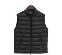 Steppweste GANT "LIGHT DOWN VEST", Herren, Gr. S, schwarz, Web, Obermaterial: 100% Polyester, regular fit hüftlang, Westen Steppweste, Stehkragen, leicht, 2-Wege Reißverschluss (12109661-S) schwarz