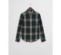 Gant - Regular Fit Windblown Flannel Karohemd tartan green - Gr. - L
