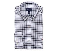 GANT Regular Hemd Langarm Button Down Kragen Karo blau Größe L