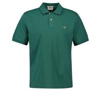GANT Herren Poloshirt - REGULAR SHIELD, Kurzarm, Knopfleiste, Pique, Stickerei Grün (Woody) 5XL