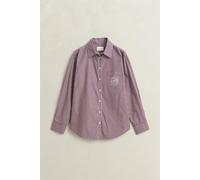 GANT - Relaxed Fit Classic Popeline-Bluse mit Streifen DARKENED WINE - Gr. - 42