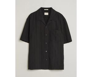 GANT Relaxed Fit Dobby Striped Camp Shirt Black Schwarz L