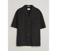 GANT Relaxed Fit Dobby Striped Camp Shirt Black Schwarz XL