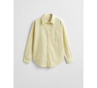 GANT - Relaxed Fit Popeline Bluse mit Streifen vanilla yellow - Gr. - 38