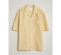 GANT Relaxed Fit Seersucker Camp Collar Shirt Light Mustard Yellow Gelb XL