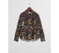 GANT - Relaxed Fit Viskose Bluse mit Blumen-Print evening blue - Gr. - 40