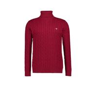 Gant Rollkragenpullover Herren Slim Fit Baumwolle rot, 3XL