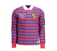GANT Rot-Blau Streifen Poloshirt mit Kontrastdetails und Ell - Größe: S